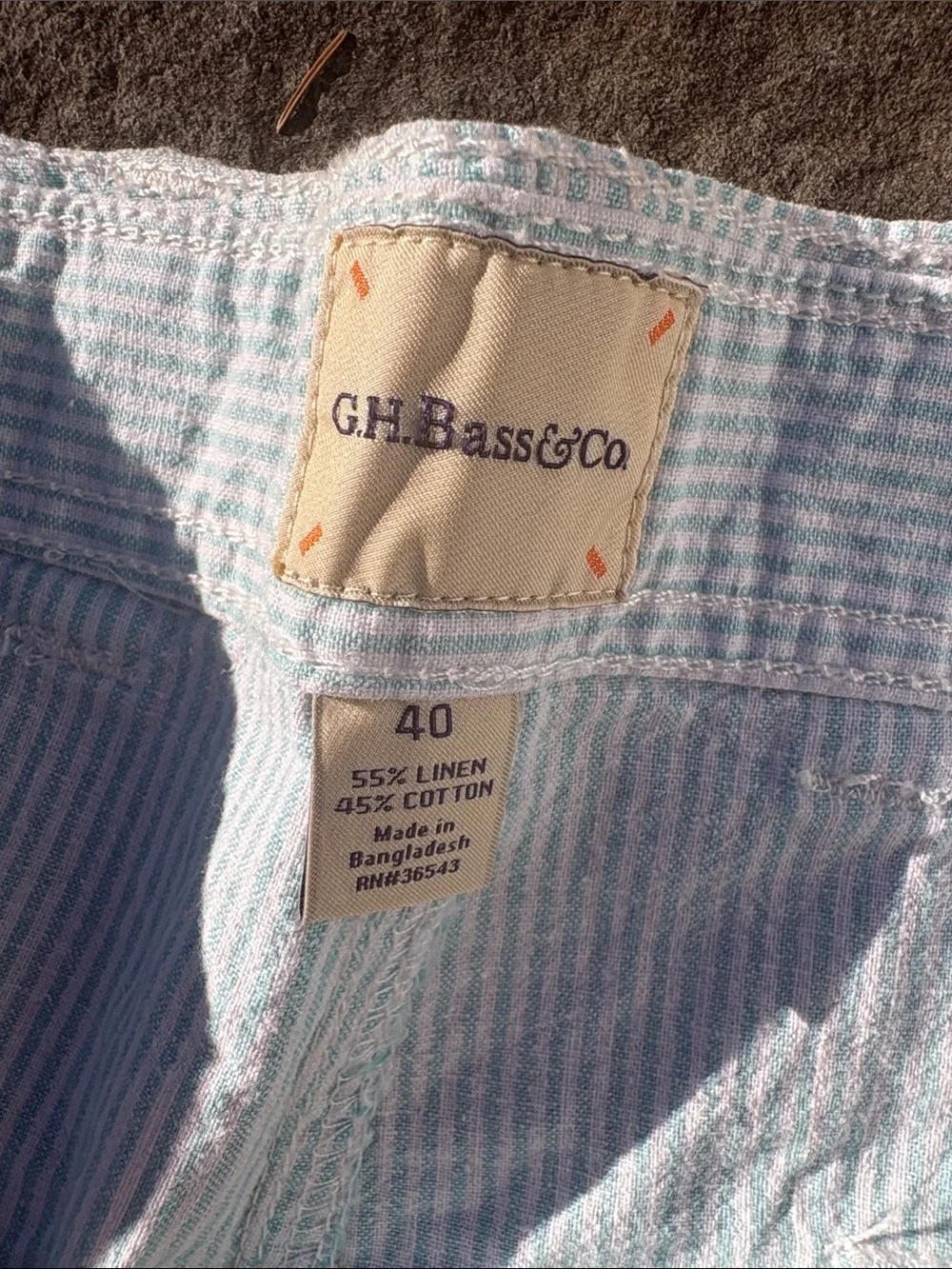 G.H. Bass & Co. Light Blue Flat Front Shorts